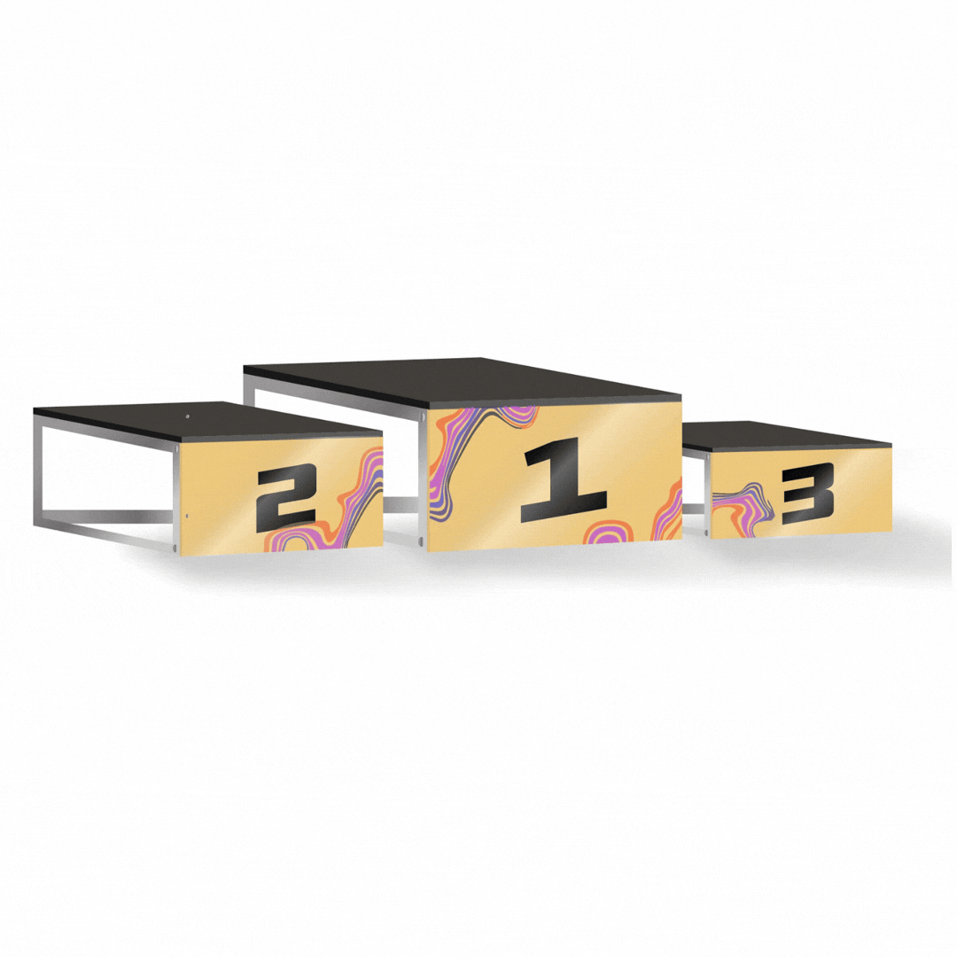 Podium Css Light-Weight Stackable Podium 1,2,3 – Finish Line KD