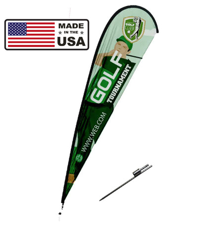 made in USA tear drop flags